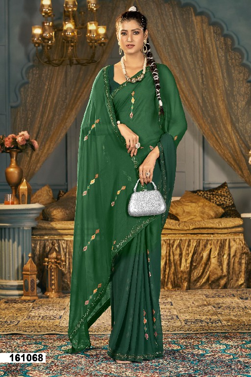 risha by vallabhi prints georgette different colour saree