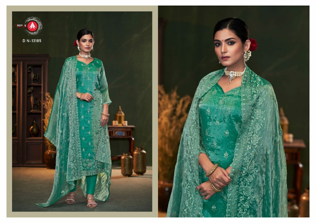 resa by triple aaa jarkan work berberry silk ladies suits collection