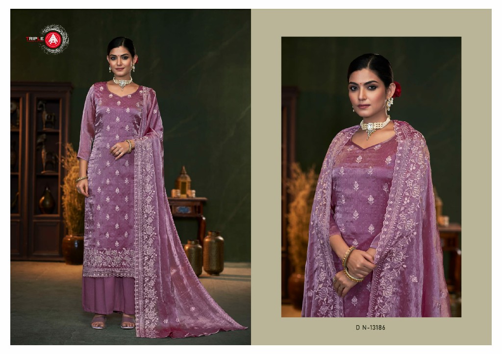 resa by triple aaa jarkan work berberry silk ladies suits collection