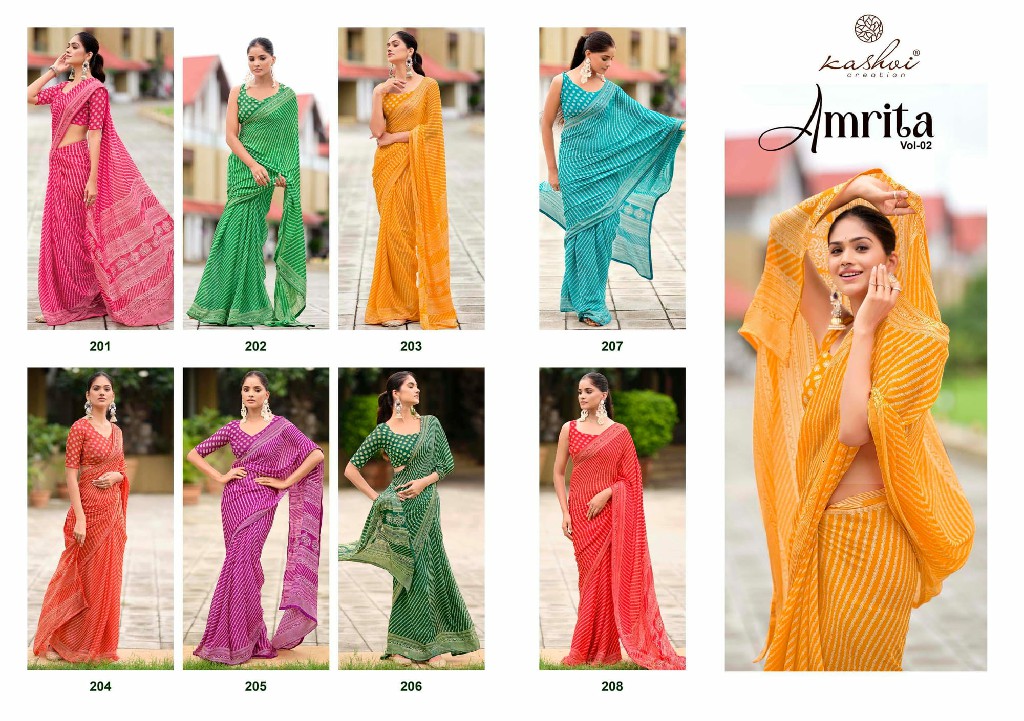 amrita vol 2 by kashvi dull moss attractive saree for women