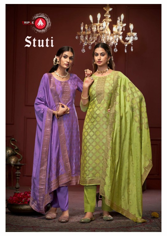 stuti by triple aaa muslin jacquard designer modern unstitch salwar kameez