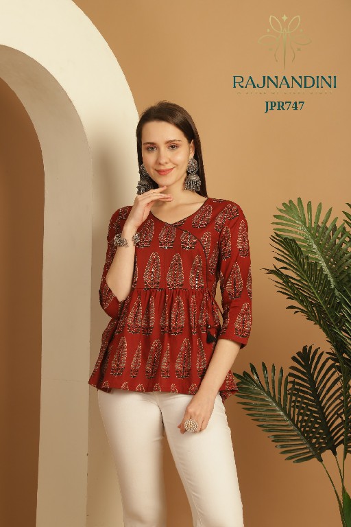 Rajnandini Aaradhya Vol-23 Wholesale Pure Cambric Cotton Short Tops