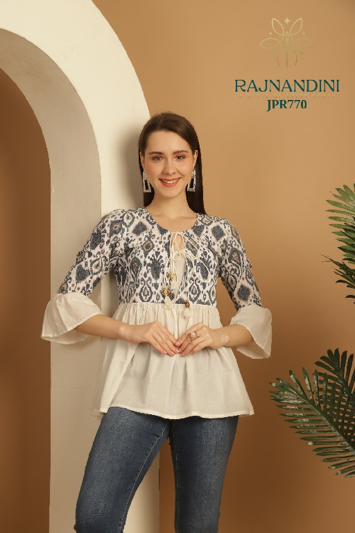 Rajnandini Aaradhya Vol-23 Wholesale Pure Cambric Cotton Short Tops