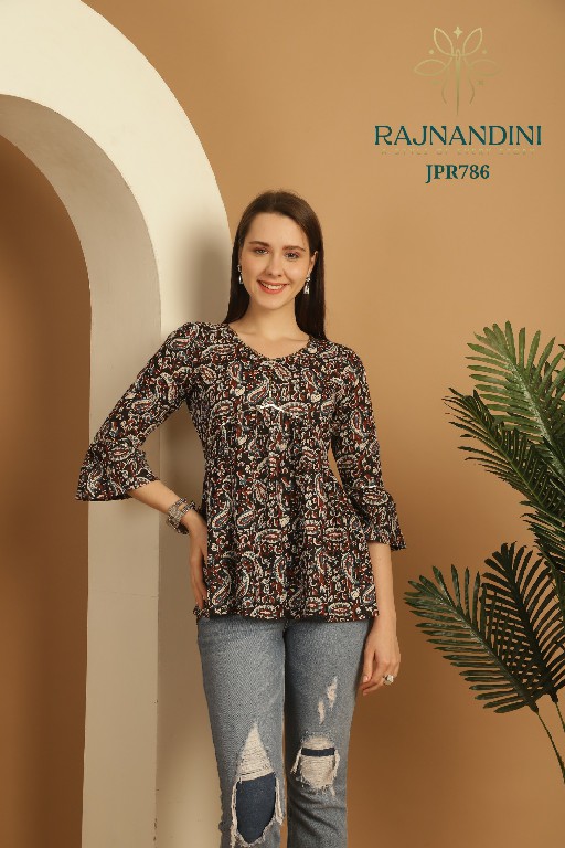 Rajnandini Aaradhya Vol-23 Wholesale Pure Cambric Cotton Short Tops