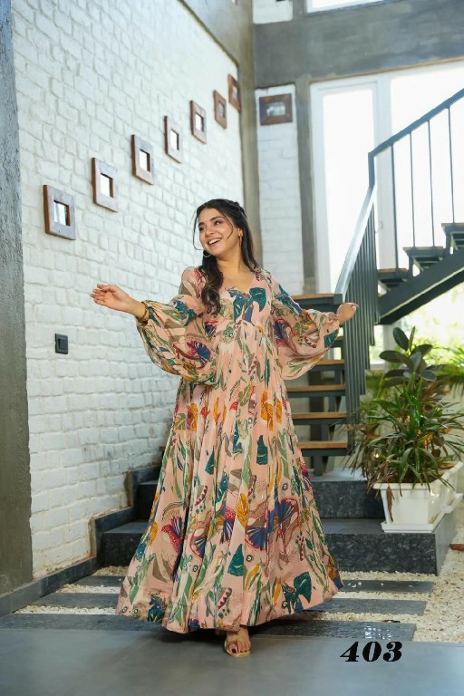 Lucaya Clora Vol-4 Wholesale Heavy Air Tex Chinon Gown Catalog