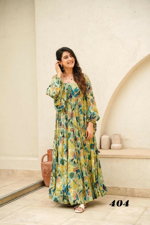 Lucaya Clora Vol-4 Wholesale Heavy Air Tex Chinon Gown Catalog