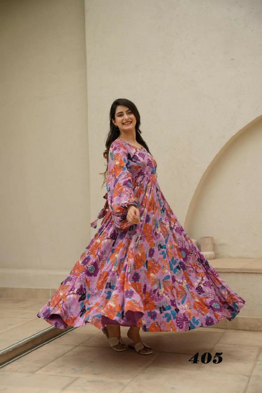Lucaya Clora Vol-4 Wholesale Heavy Air Tex Chinon Gown Catalog