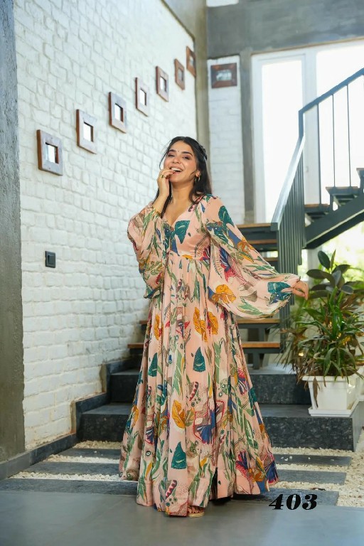 Lucaya Clora Vol-4 Wholesale Heavy Air Tex Chinon Gown Catalog