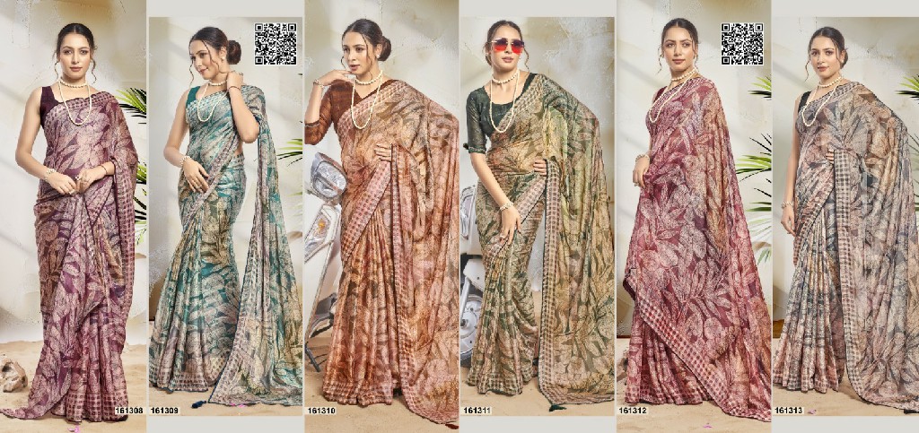 Vallabhi Shivanshi Wholesale Chiffon Fabrics Ethnic Sarees