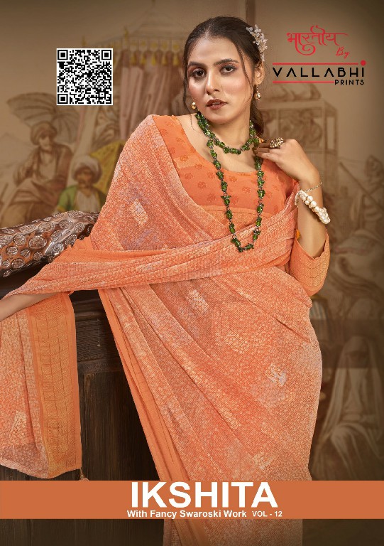 Ikshita vol 12 by vallabhi prints georgette comfortable saree