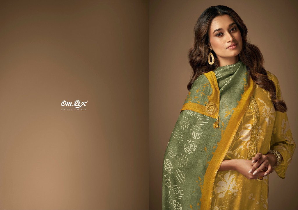 Omtex Sayuri Wholesale Daisy Silk With Embroidery Lace Work Suits