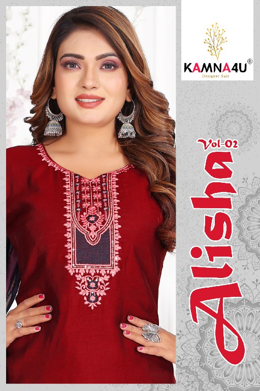 Kamna4u Alisha Vol-2 Wholesale Sleeve Work Readymade Suits