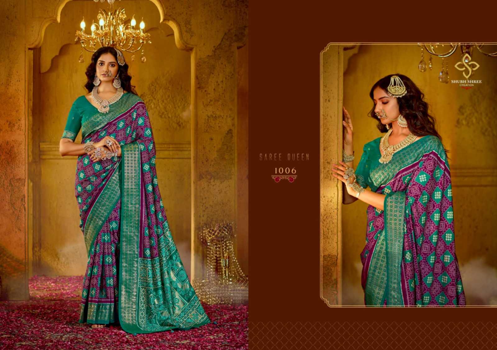 shubh shree heera mandi tussar silk fancy saree online