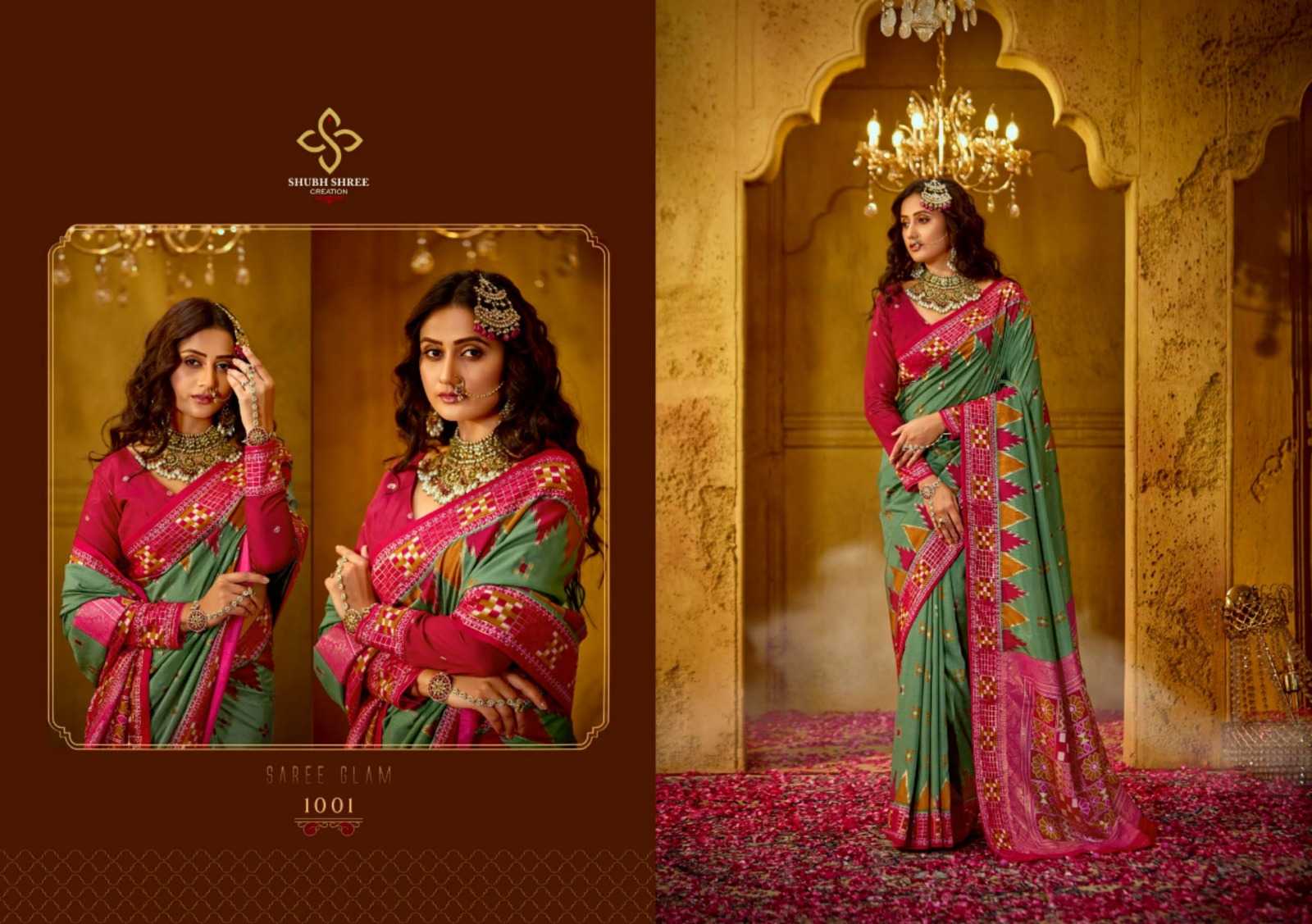 shubh shree heera mandi tussar silk fancy saree online