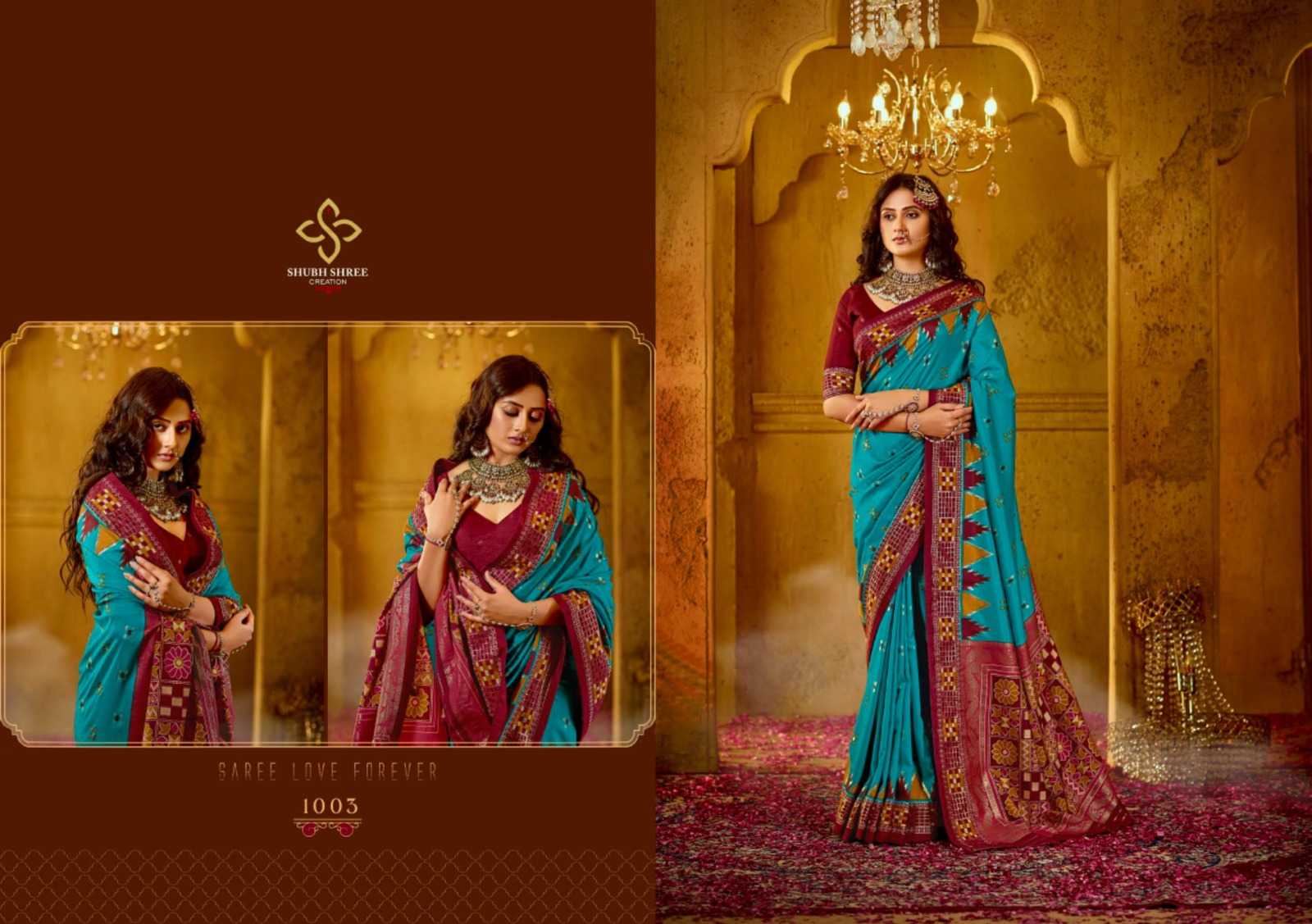 shubh shree heera mandi tussar silk fancy saree online