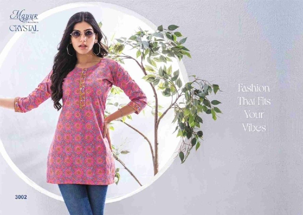 crystal vol 3 by mayur creation print readymade big size girls tops