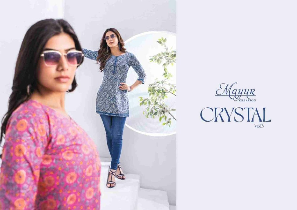 crystal vol 3 by mayur creation print readymade big size girls tops