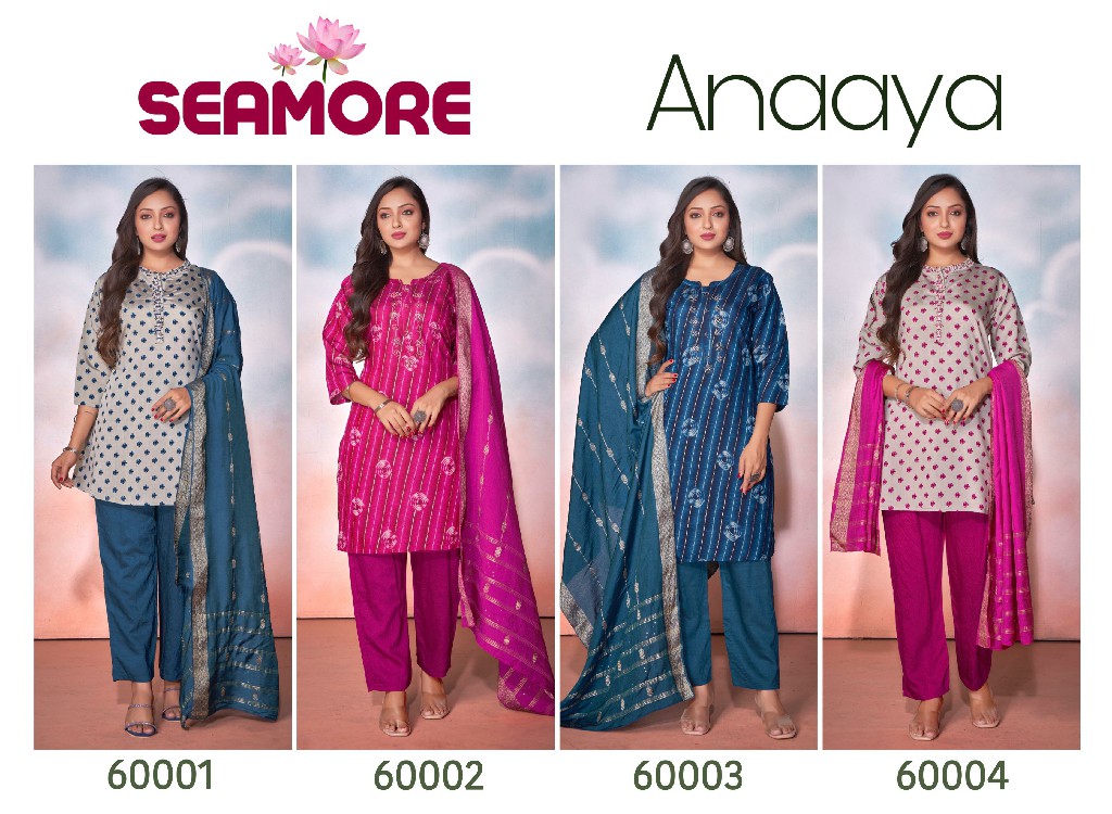 anaaya by seamore unique roman silk readymade salwar suits