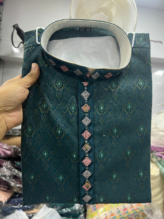 Outluk Vol-131 Wholesale Jacquard Kurta With Pajama Mens Wear