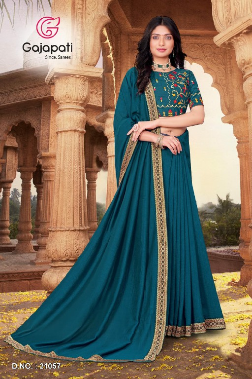 Gajapati Vihana Wholesale Vichitra With Maharani Lace Sarees