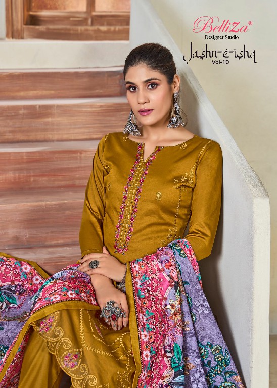 BELLIZA JASHN E ISHQ VOL 10 JAM COTTON SUMMER WAER SUITS WITH 3 MTR BOTTOM