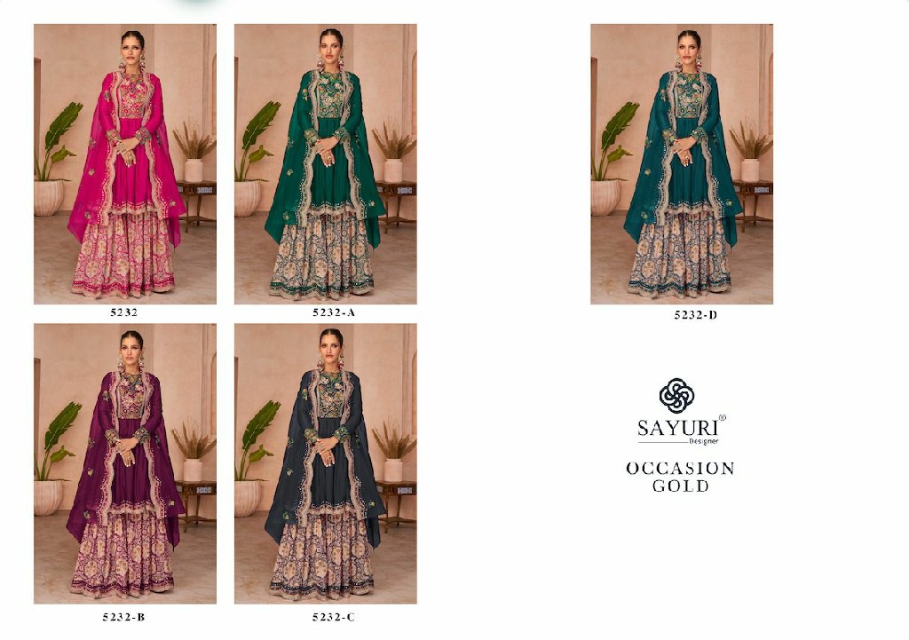 Sayuri Occasion Gold Wholesale Designer Stitched Salwar Suits