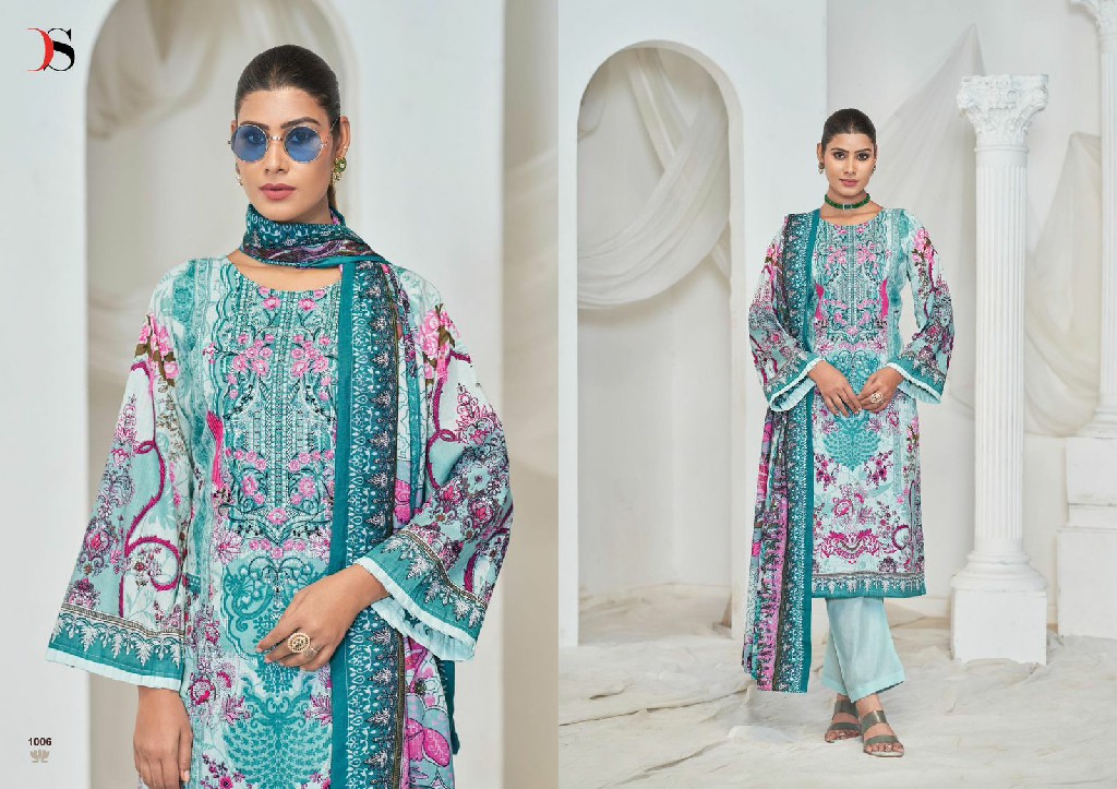 Deepsy Gulnoor Wholesale Pure Cotton With Self Embroidery Dress Material