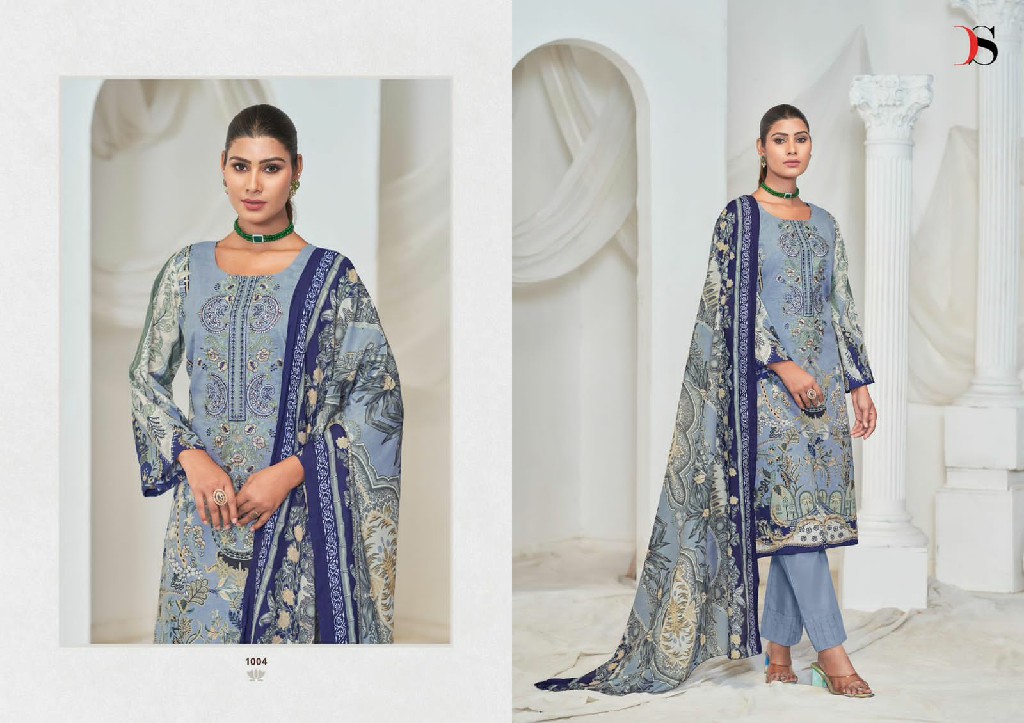 Deepsy Gulnoor Wholesale Pure Cotton With Self Embroidery Dress Material