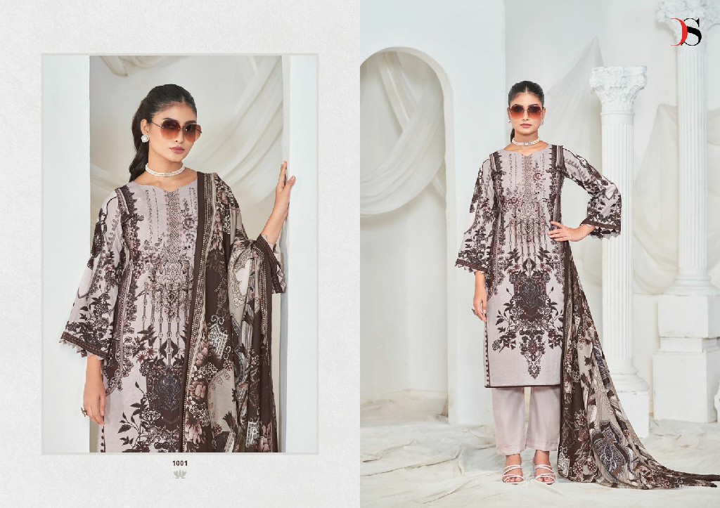 Deepsy Gulnoor Wholesale Pure Cotton With Self Embroidery Dress Material