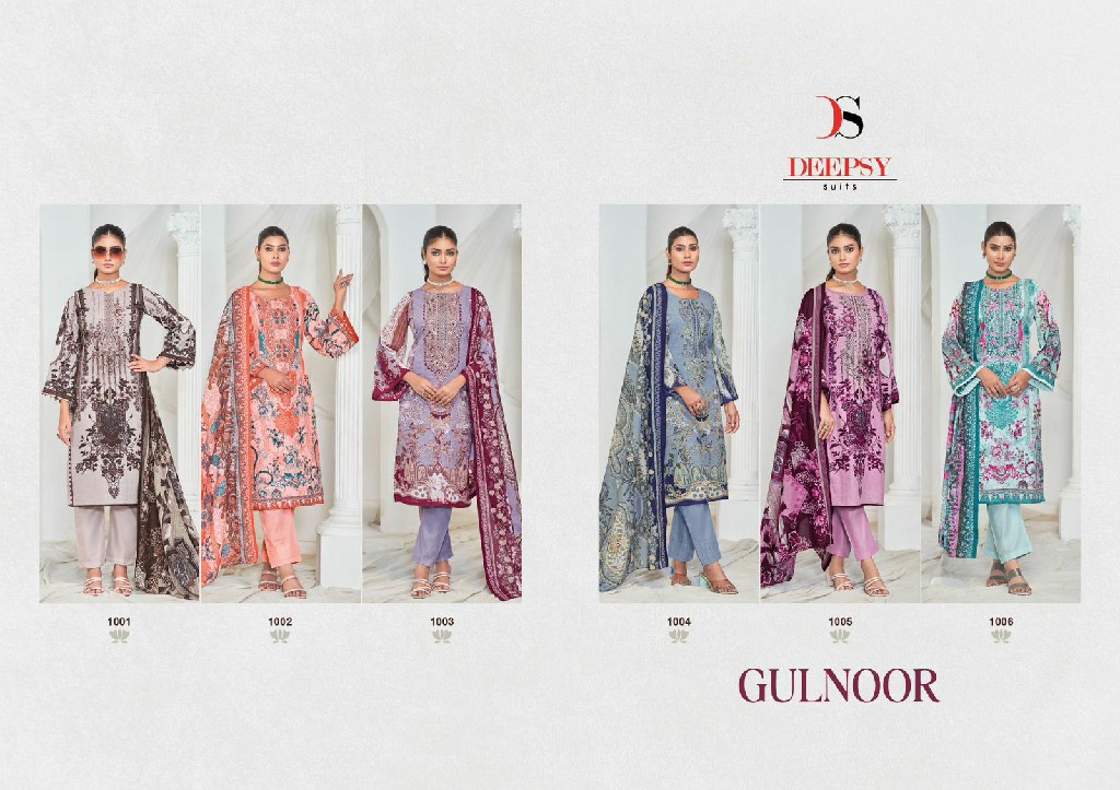 Deepsy Gulnoor Wholesale Pure Cotton With Self Embroidery Dress Material