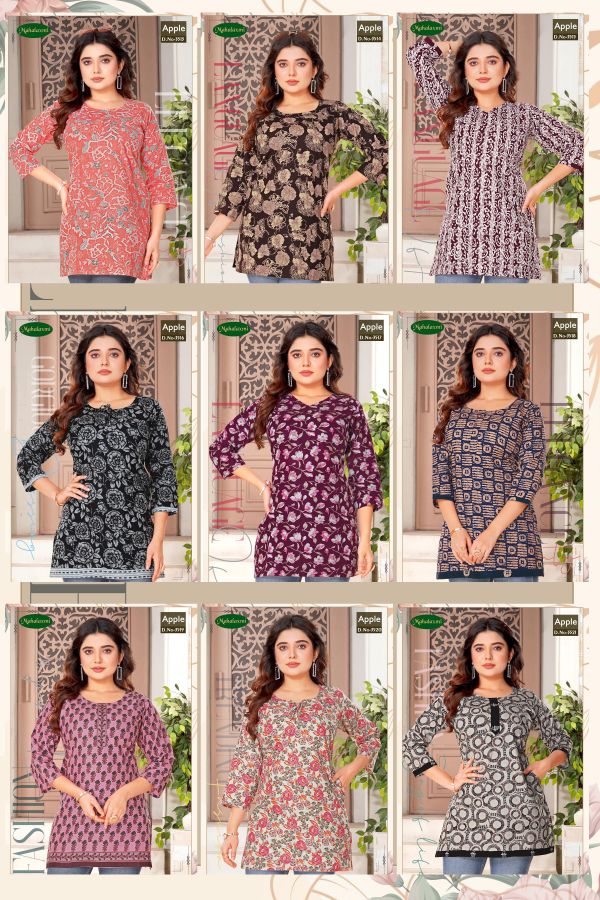 Mahalaxmi Apple Vol-2 Wholesale Short Kurtis Catalog