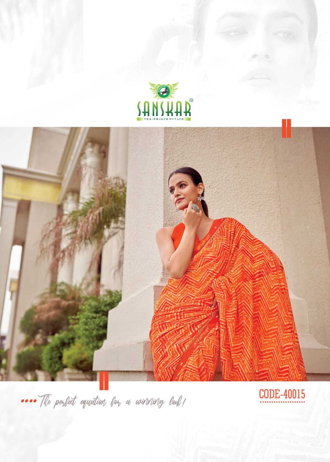 sanskar tex prints leela vol 2 bember georgette colour print saree