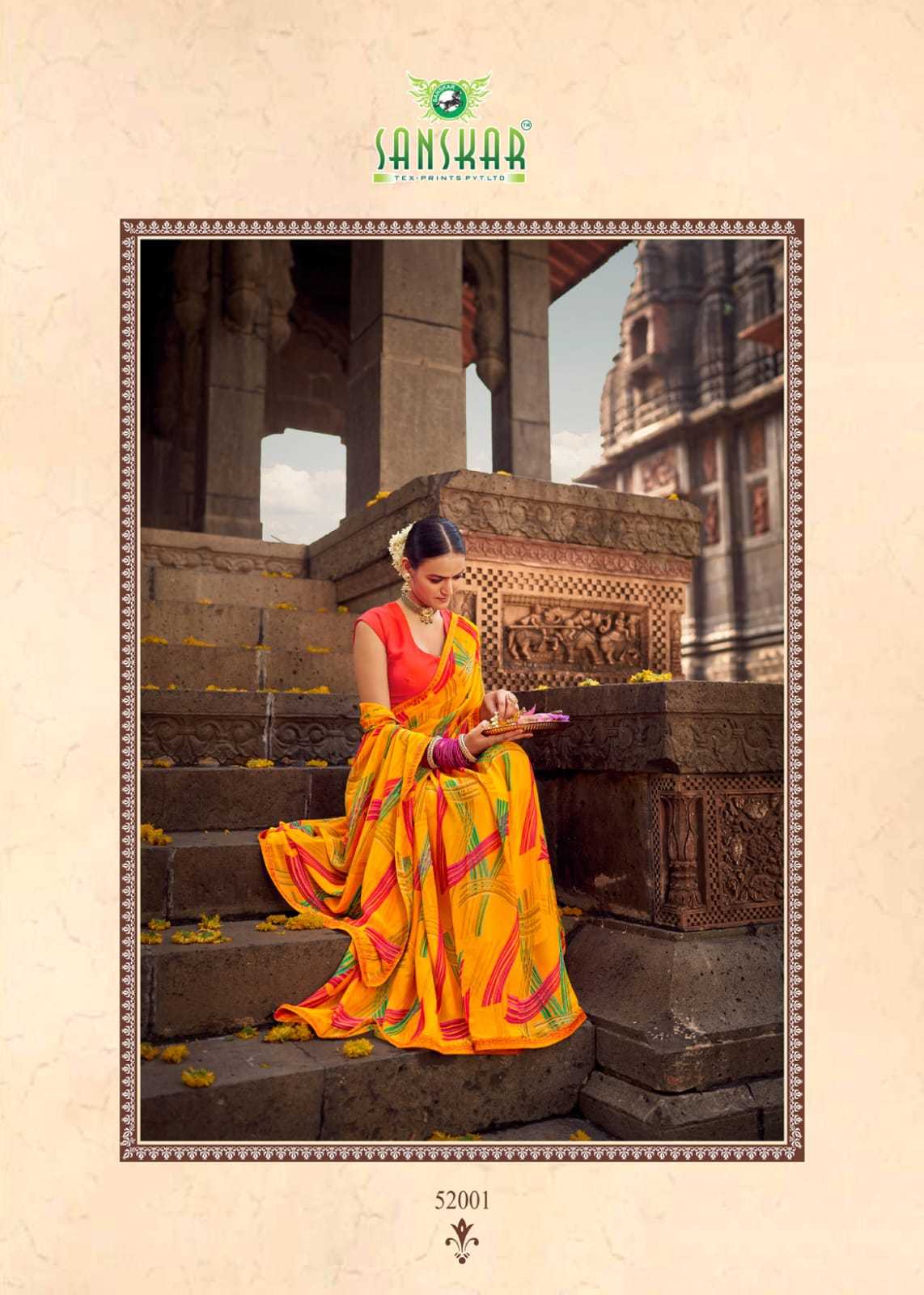 sahelee se baaten by sanskar tex colourful weightless saree online