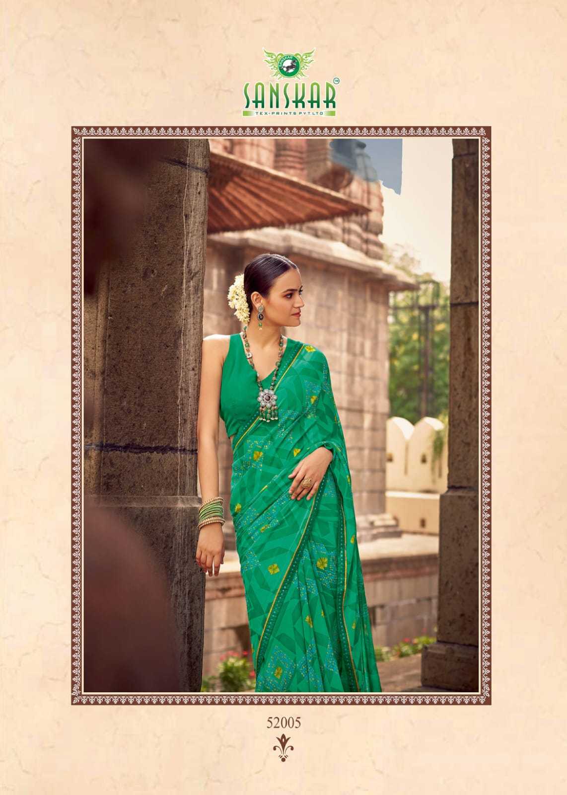 sahelee se baaten by sanskar tex colourful weightless saree online