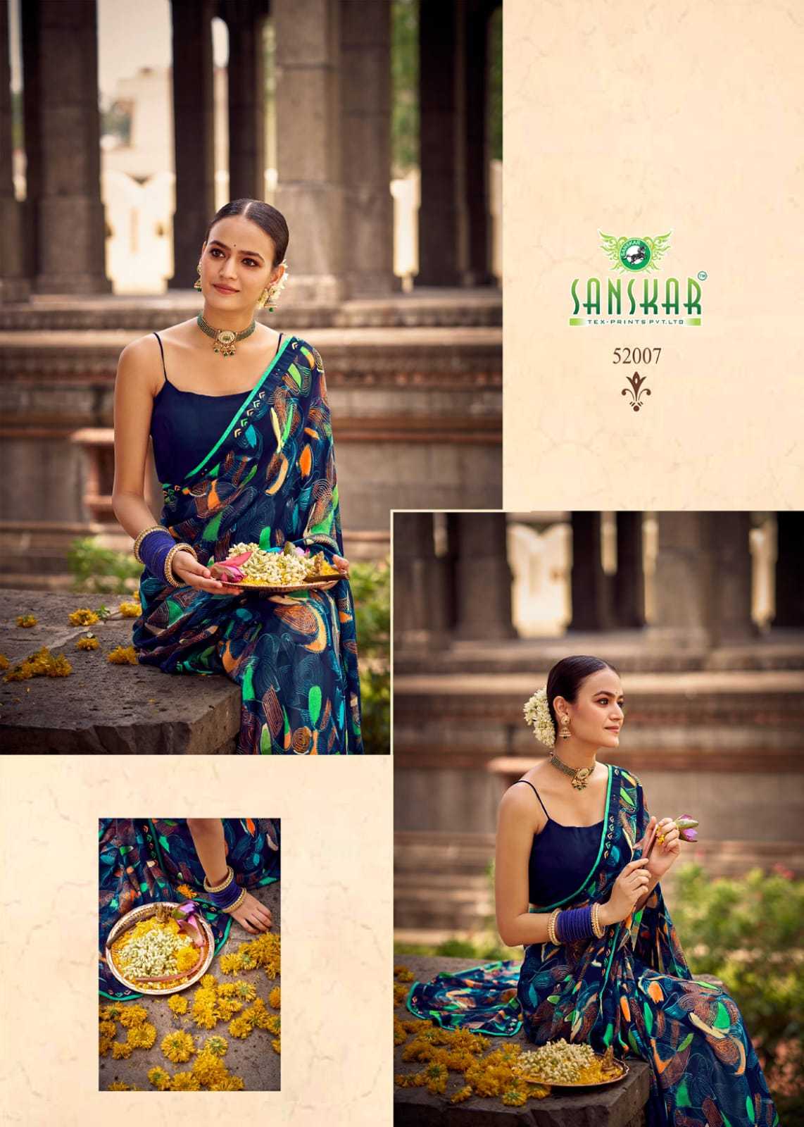 sahelee se baaten by sanskar tex colourful weightless saree online