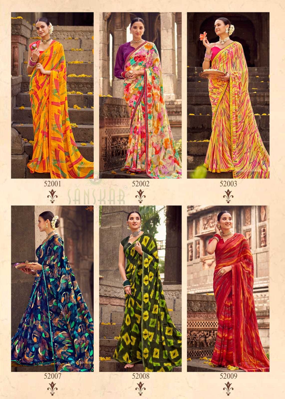 sahelee se baaten by sanskar tex colourful weightless saree online