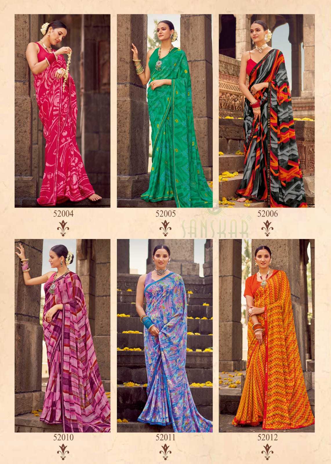 sahelee se baaten by sanskar tex colourful weightless saree online