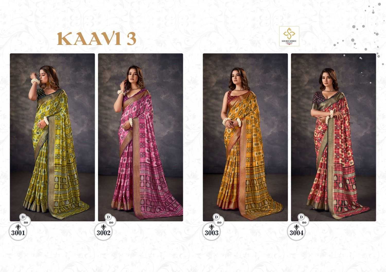 shubh shree creation kaavi vol 3 dola elegant style saree supplier