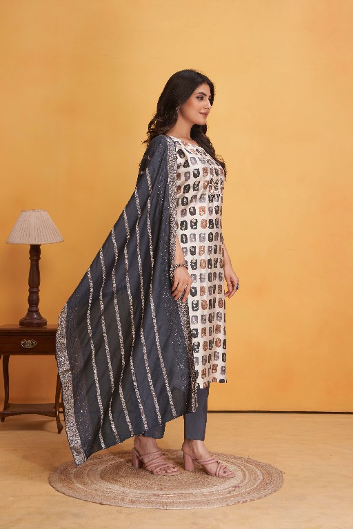 Seamore Peacock Wholesale Woman Kurti With Pant And Dupatta