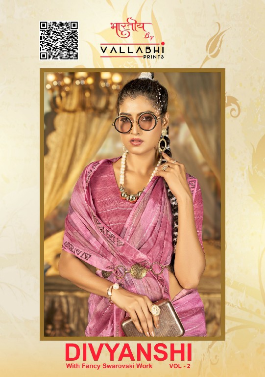 Vallabhi Divyanshi Vol-2 Wholesale Fancy Swarovski Work Sarees