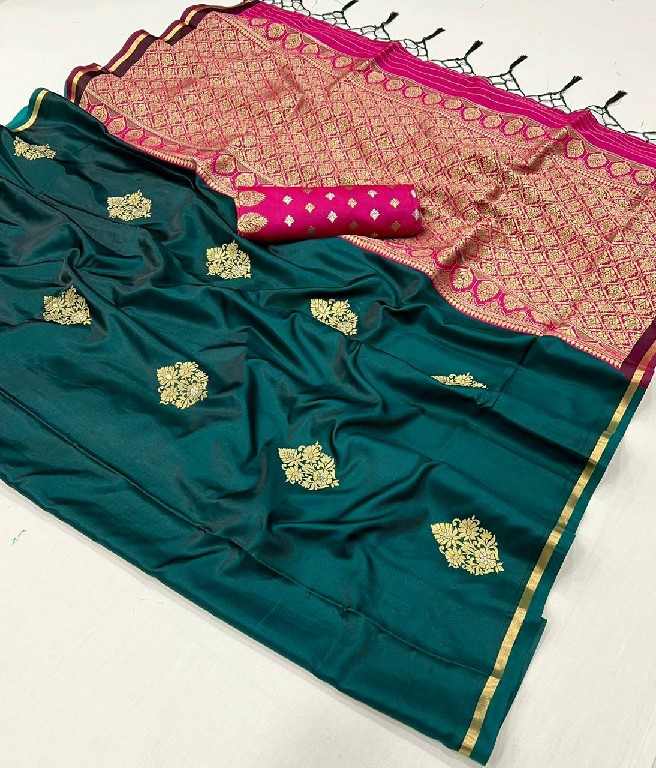 Rajtex Kanthkala Luxe Wholesale Pure Satin Handloom Weaving Function Wear Sarees