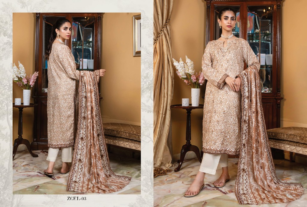 Zesh Cutwork Embroidered Lawn Edit Drop Vol-2 Wholesale Pakistani Suits