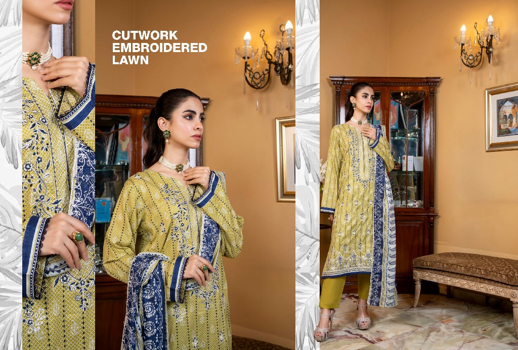 Zesh Cutwork Embroidered Lawn Edit Drop Vol-2 Wholesale Pakistani Suits