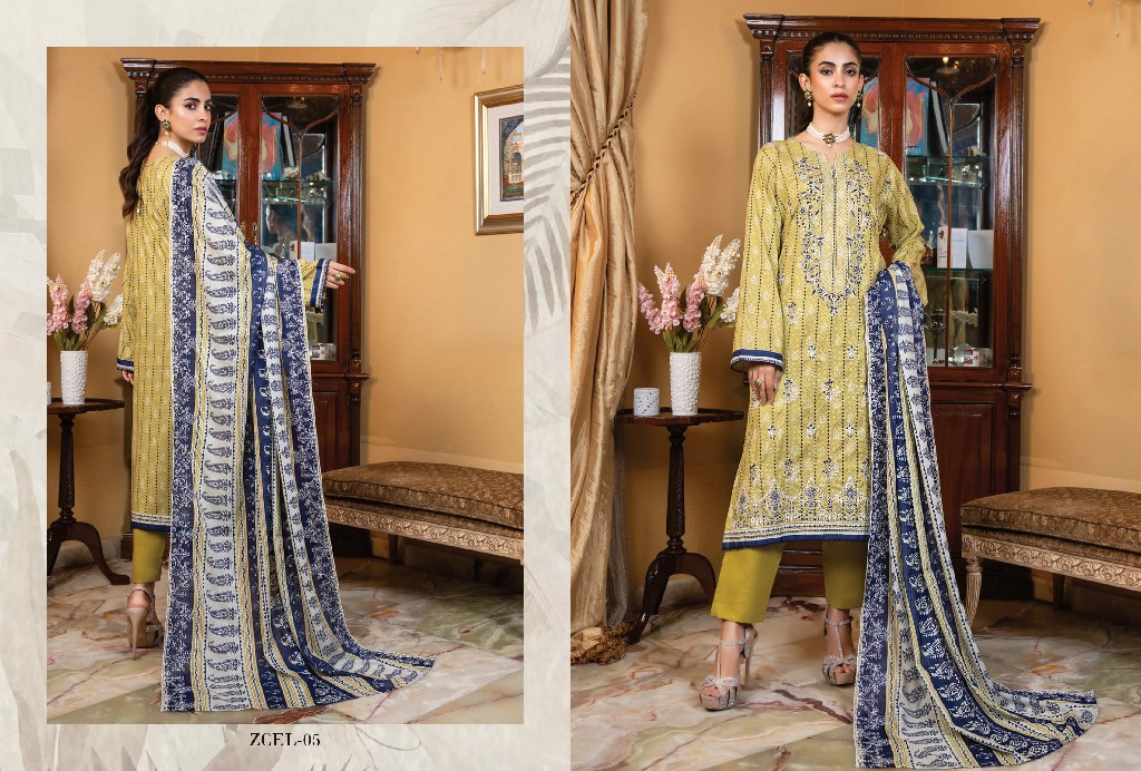 Zesh Cutwork Embroidered Lawn Edit Drop Vol-2 Wholesale Pakistani Suits