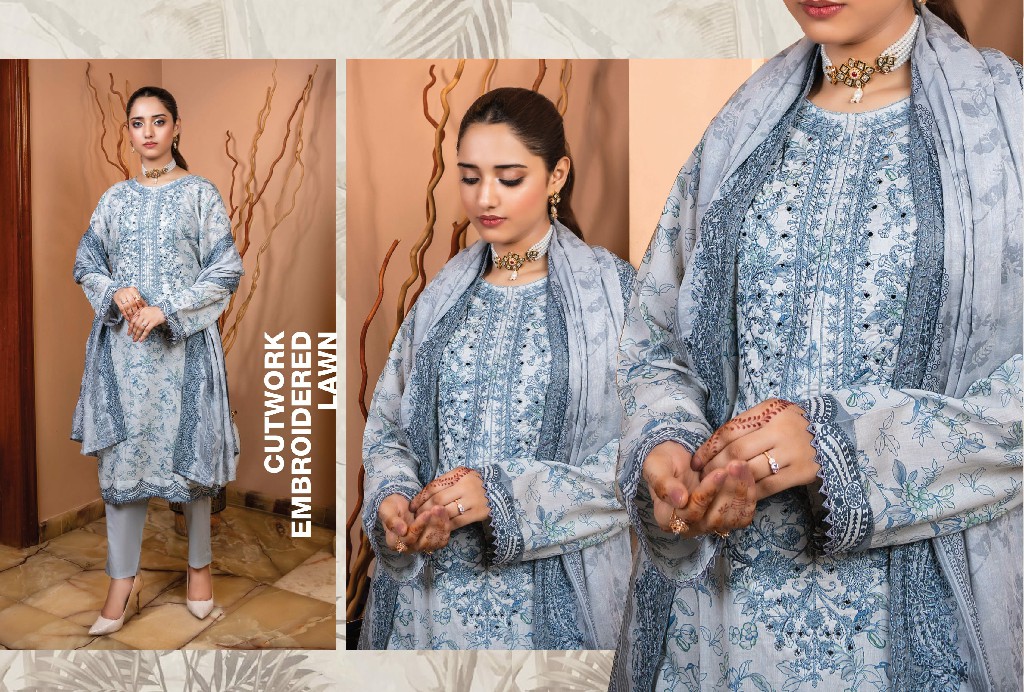 Zesh Cutwork Embroidered Lawn Edit Drop Vol-2 Wholesale Pakistani Suits