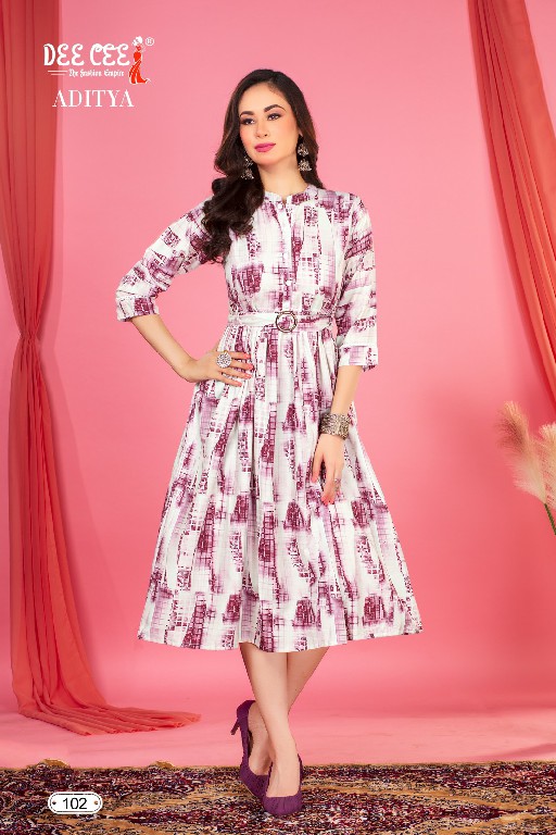 Dee Cee Aditya Wholesale Plated Long Ghera Kurtis