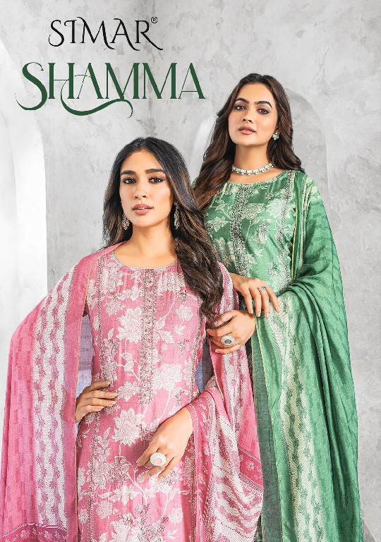 shamma by Glossy Simar beautiful viscose muslin salwar kameez material