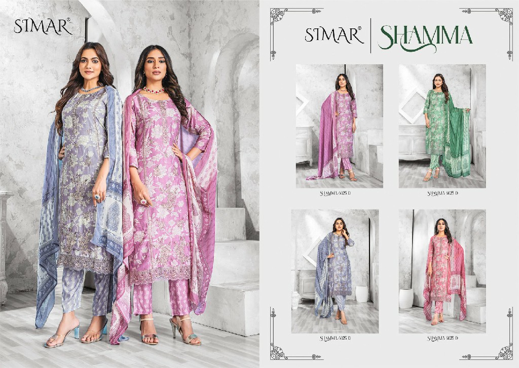 shamma by Glossy Simar beautiful viscose muslin salwar kameez material