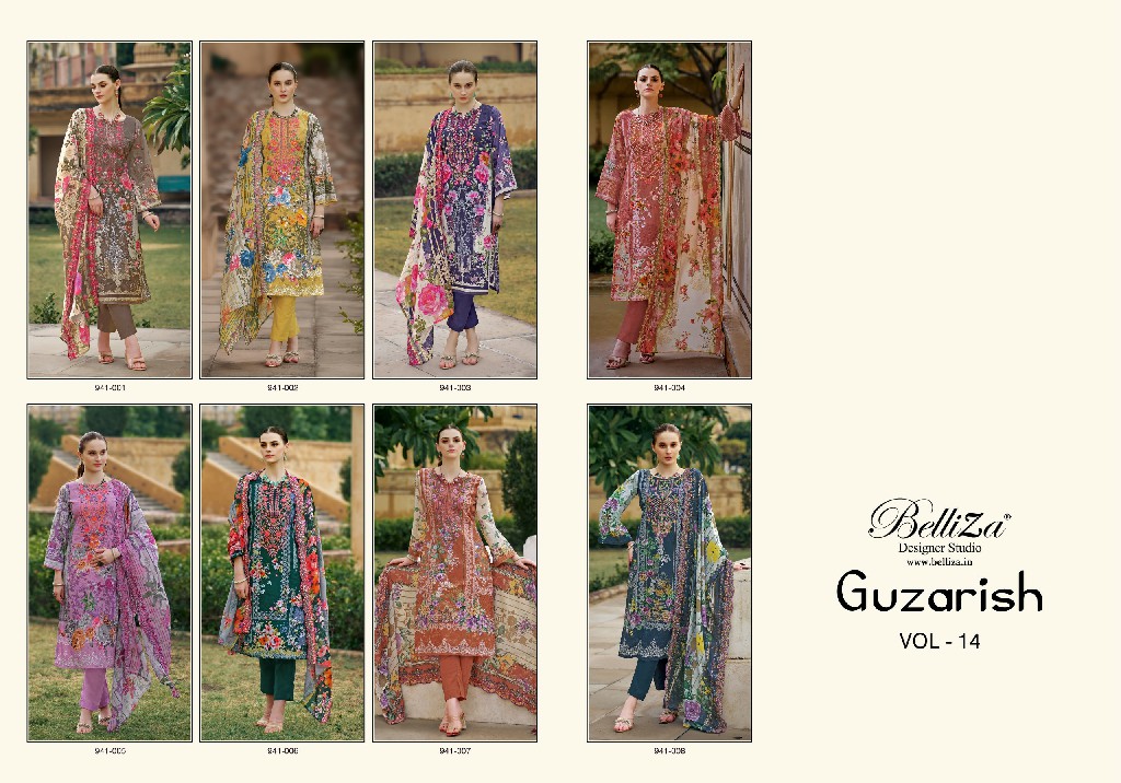 guzarish vol 14 by belliza designer digital print cotton salwar suits