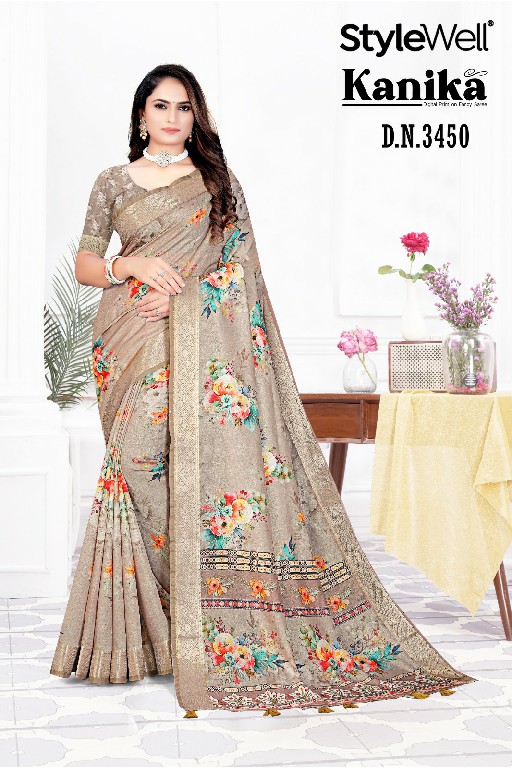 stylewell kanika digital print hit design daily wear saree exports